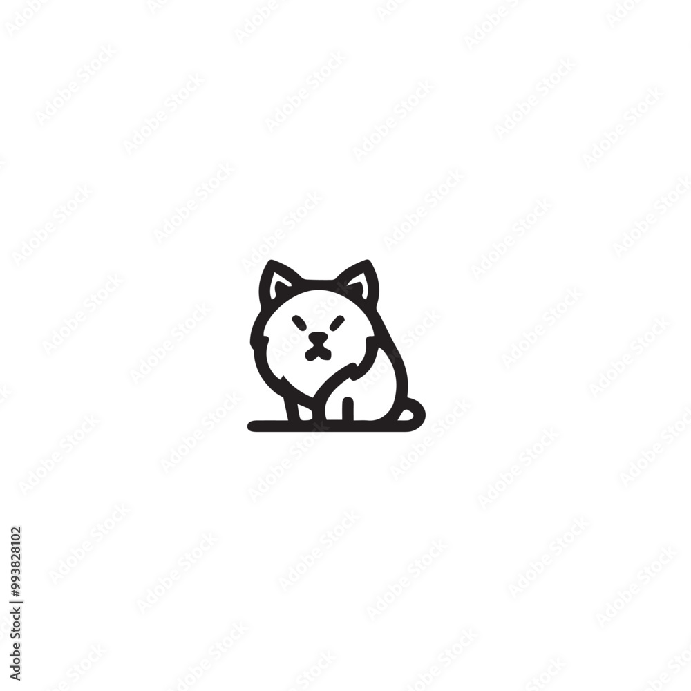 Simple of Animal silhouette Vector Line Icons