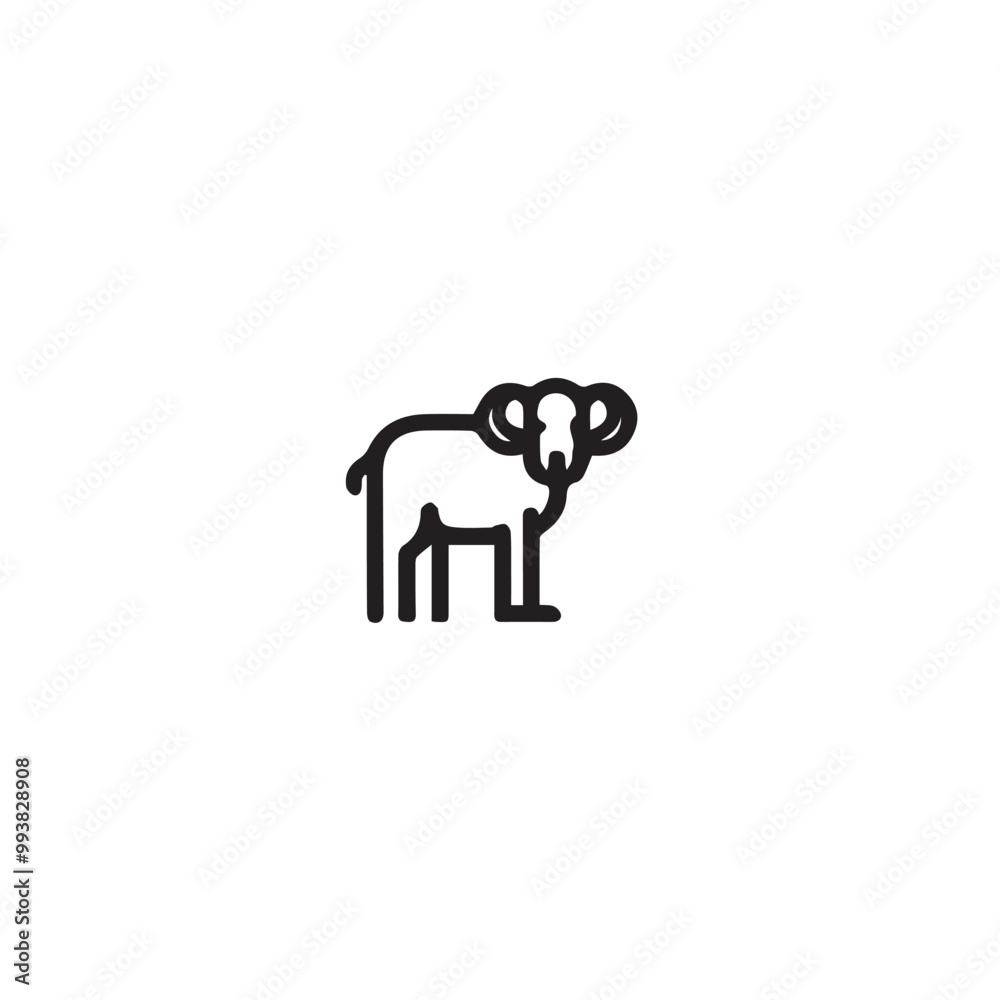 Simple of Animal silhouette Vector Line Icons Simple of Animal silhouette Vector Line Icons