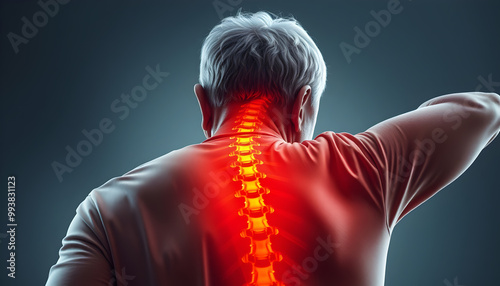 Man with Spine Pain.