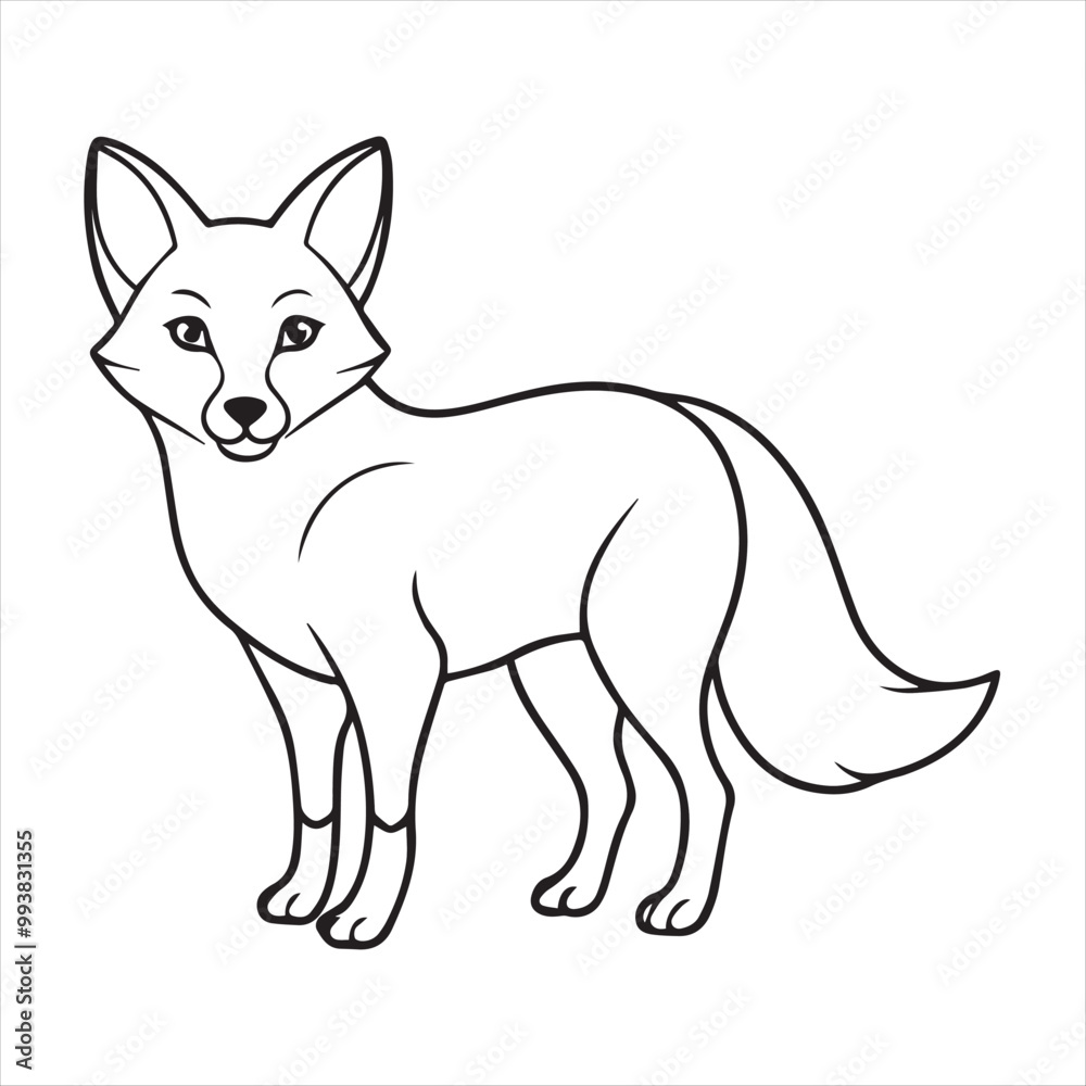 Fototapeta premium fox silhouette vector