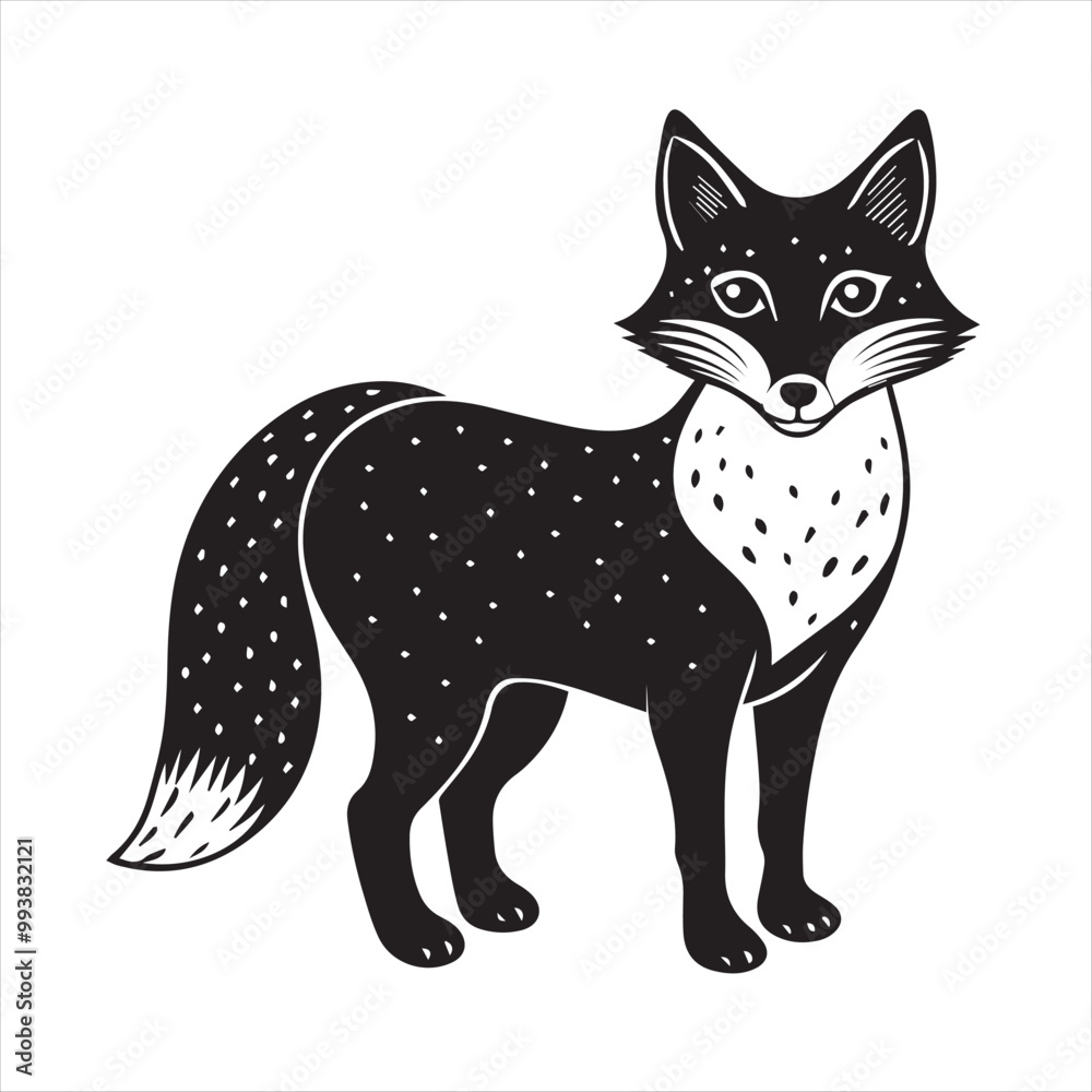 Fototapeta premium fox silhouette vector