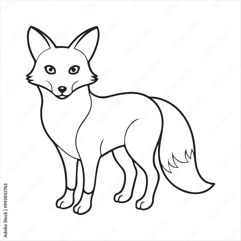 Fototapeta premium fox silhouette vector