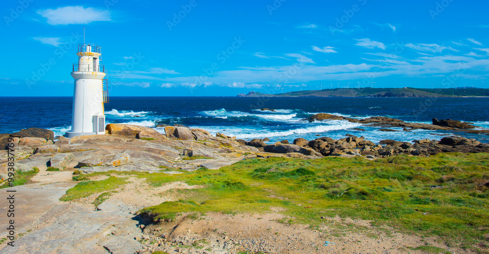 Wild shore with rocks and stones along the coast of northern Spain, Muxia, Galicia, September 12, 2024 Wild shore with rocks and stones along the coast of northern Spain, Muxia, Galicia, September 12, 2024
