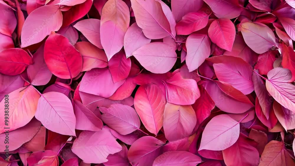 Hot pink fall leaves covering the ground. Hot pink fall leaves covering the ground.