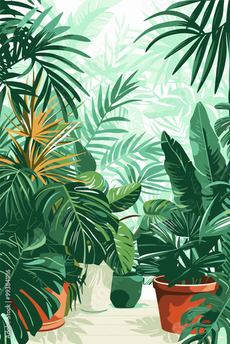 Exotic plant foliage background