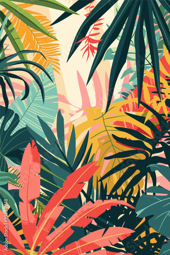 Exotic plant foliage background