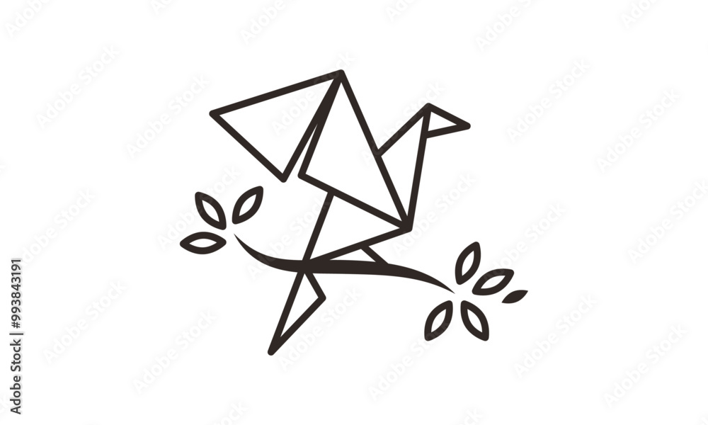 origami bird logo origami bird logo
