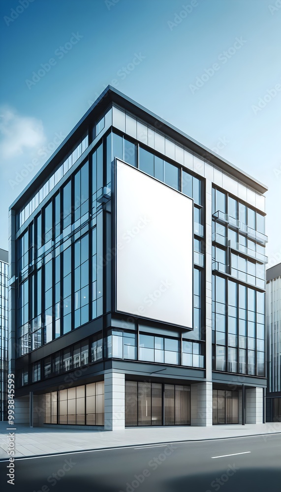 Fototapeta premium Blank Billboard Mockup on Street 