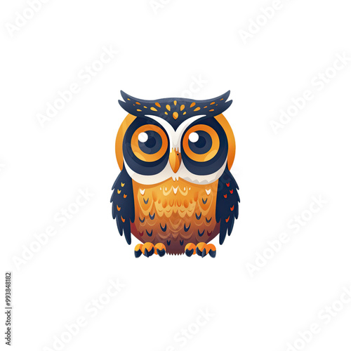 Cartoon owl vector illustration photo