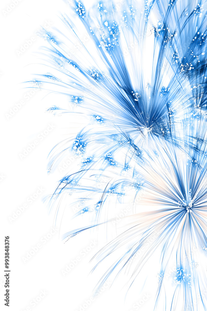 Naklejka premium abstract blue background with snowflakes