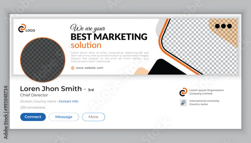 Modern LinkedIn cover banner and social media cover design.