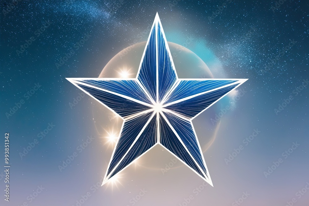 Ethereal Indigo Star Design with Celestial Light for Holiday Card Collection Ethereal Indigo Star Design with Celestial Light for Holiday Card Collection