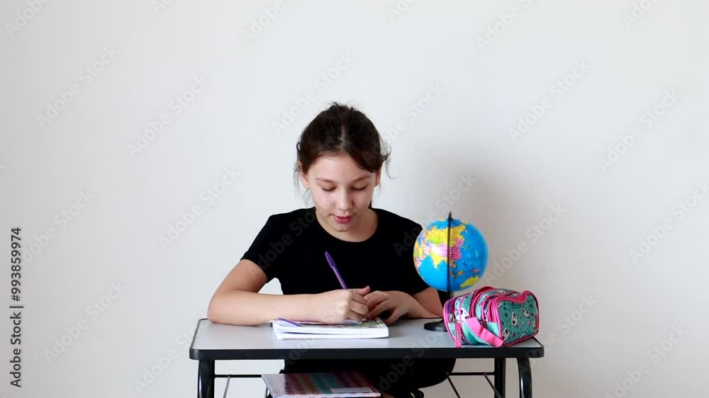 estudante faz atividade escolar 
