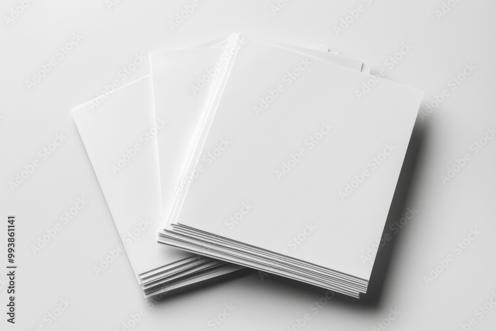 Blank A4 Stacked Paper Mockup isolated created with Generative AI Blank A4 Stacked Paper Mockup isolated created with Generative AI