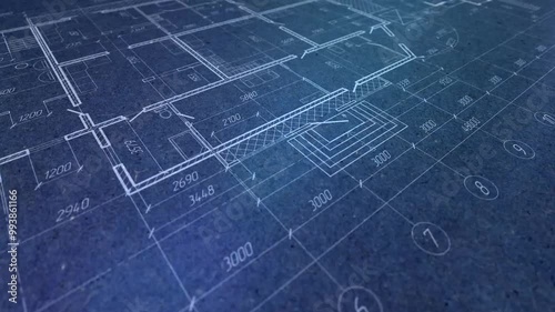 House plan project .Engineering design .Technical drawing background.