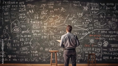 Man Studying Equations