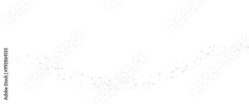 Abstract white background with dots, lines and waves. 