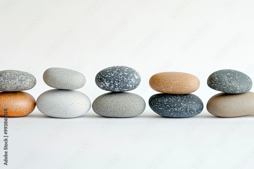 Stacked Stones with Different Textures and Colors Stacked Stones with Different Textures and Colors