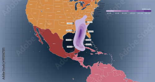 hurricane Helene expected path way. wind speed statistics.Hurricane helene approaching the Gulf of Mexico.