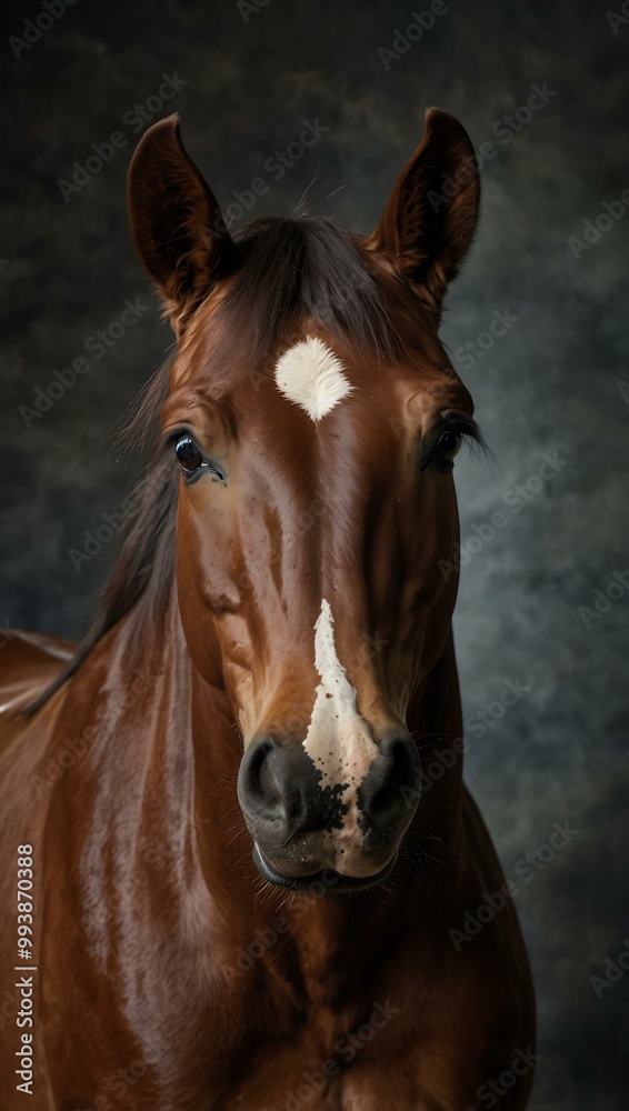 Holsteiner horse in a studio setting. Holsteiner horse in a studio setting.