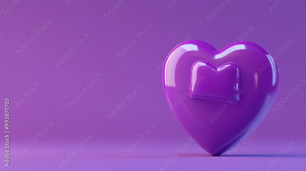Purple Heart with Smaller Heart Purple Heart with Smaller Heart