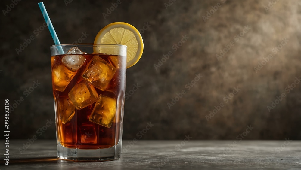 Iced sweet tea with glasses, leaving space for text. Iced sweet tea with glasses, leaving space for text.