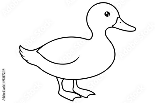 duck silhouette vector illustration