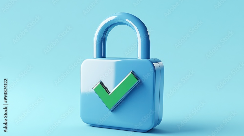 Security Lock with Checkmark Security Lock with Checkmark