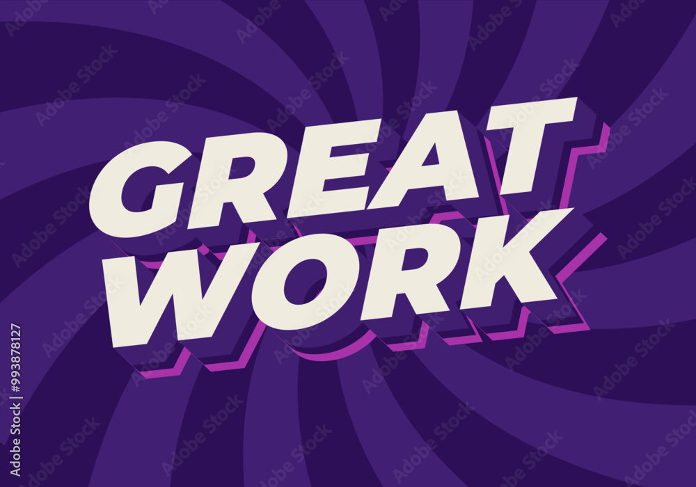 Great work. Text effect in 3D style with good colors Great work. Text effect in 3D style with good colors