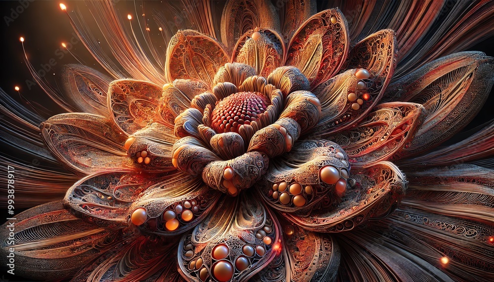 custom made wallpaper toronto digitalA surreal close-up of a flower with highly detailed petals