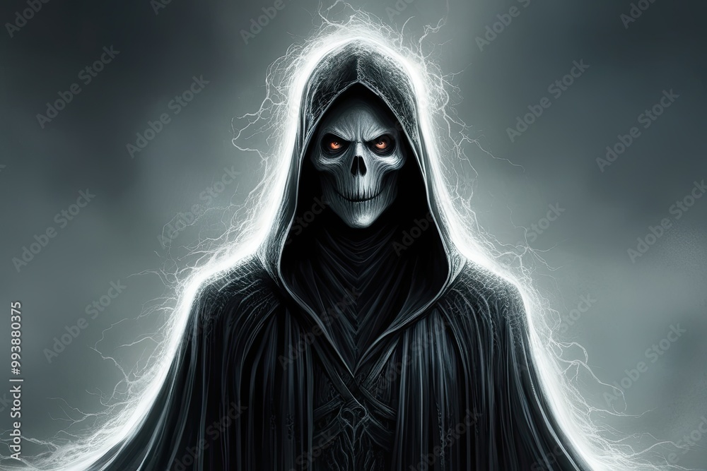 Ghostly Apparition with Captivating Silhouette and Eerie Details Ghostly Apparition with Captivating Silhouette and Eerie Details