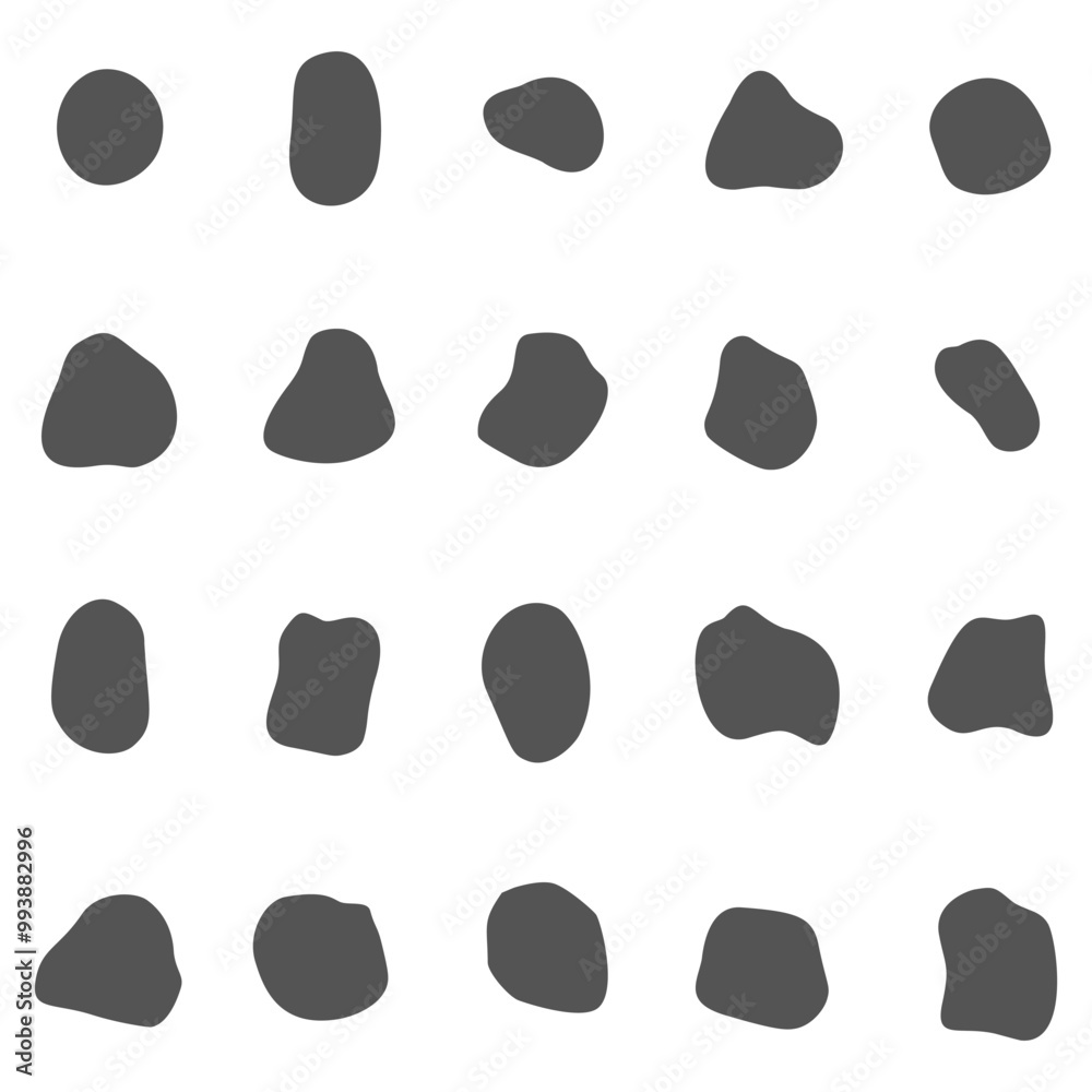 Set of Pebbles. Flat style simple gravel vector Set of Pebbles. Flat style simple gravel vector