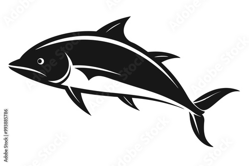 Solid color Mahi (Dolphin Fish) animal vector design