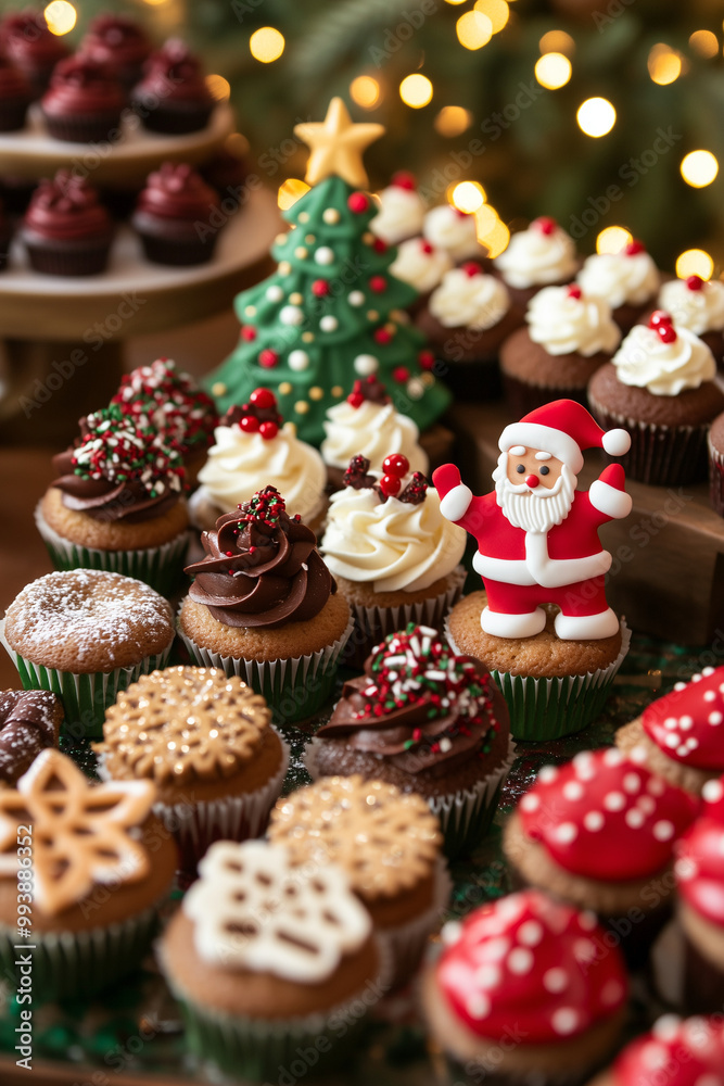 christmas cakes on the table christmas cakes on the table