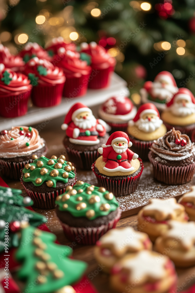 christmas cakes on the table christmas cakes on the table
