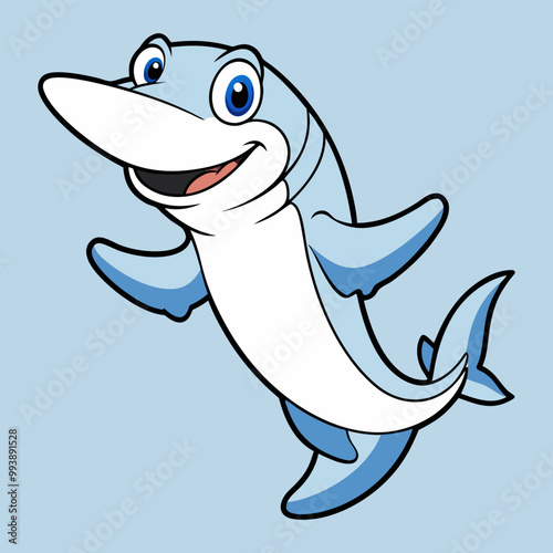 Download Paddlefish Vector Art Illustration . Icon Concept Isolated Premium Vector. Flat Cartoon Style Svg File For Design. photo