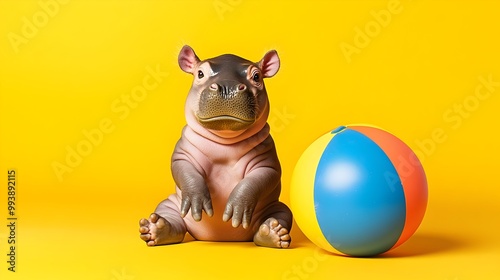 Adorable Baby Hippo Playing...