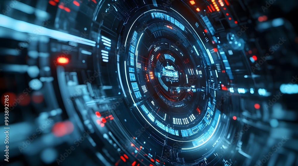 Abstract tech background. Futuristic technology interface. Abstract tech background. Futuristic technology interface.