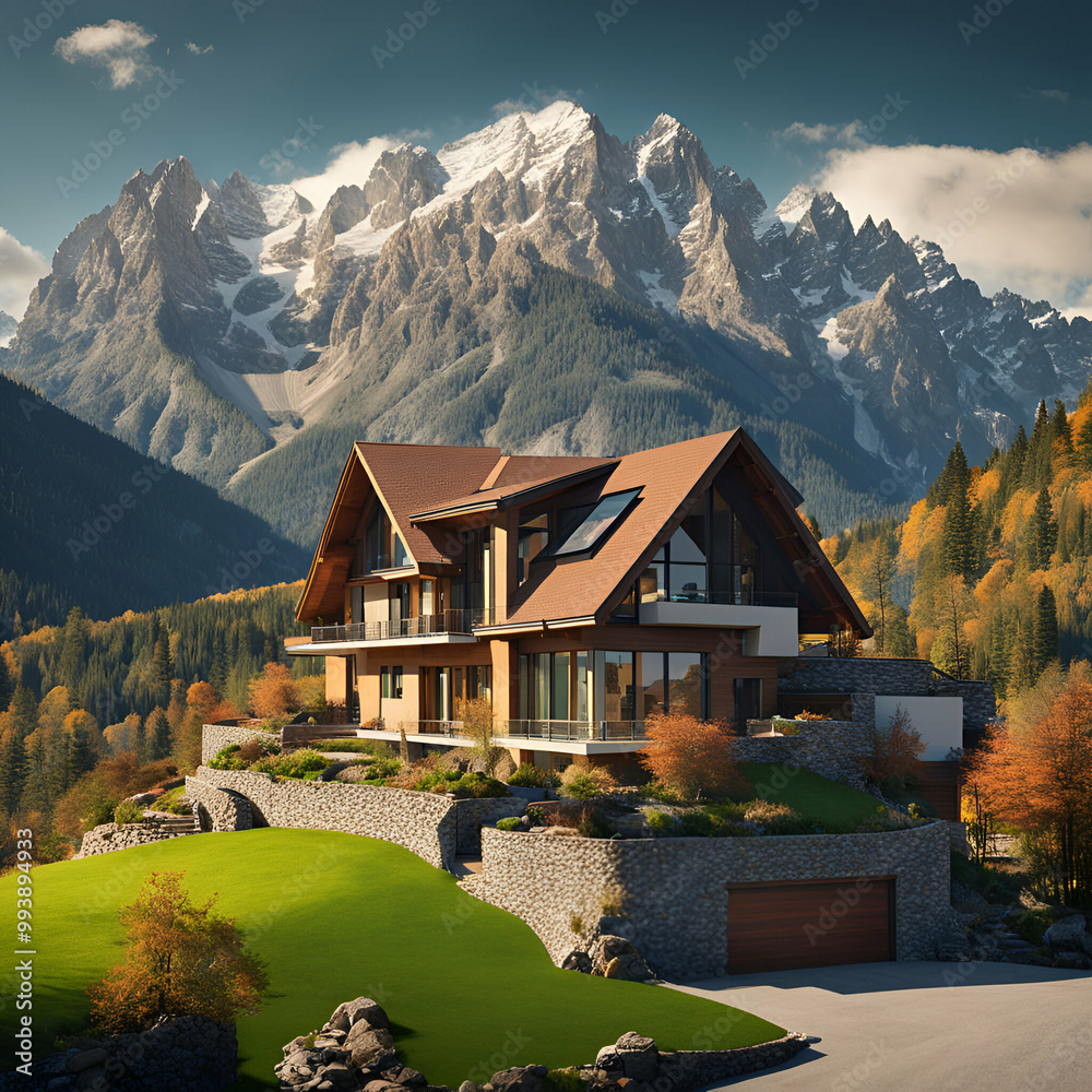 house in the mountains
