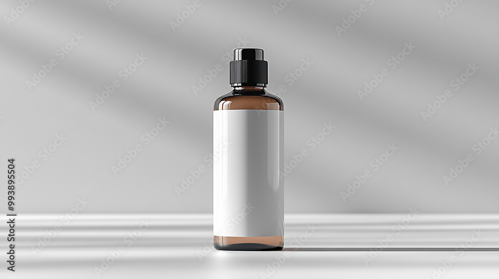 Shampoo Bottle on Solid Background Shampoo Bottle on Solid Background