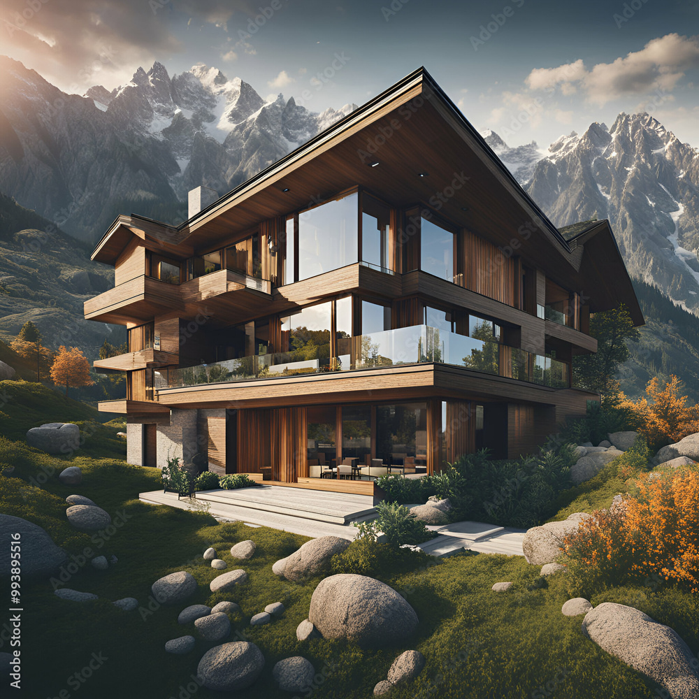 house in the mountains