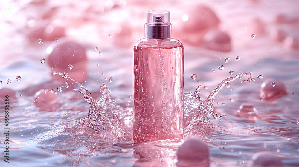 Shampoo Bottle on Solid Background Shampoo Bottle on Solid Background