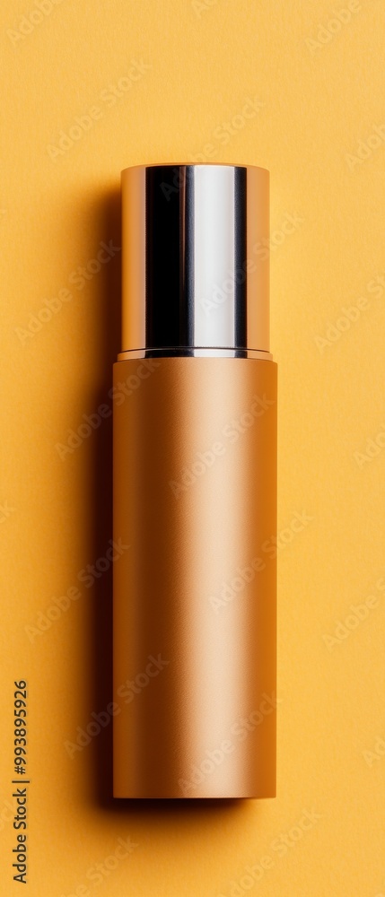 Minimalist Close-Up of Modern E-Cigarette Device on Yellow Background Minimalist Close-Up of Modern E-Cigarette Device on Yellow Background