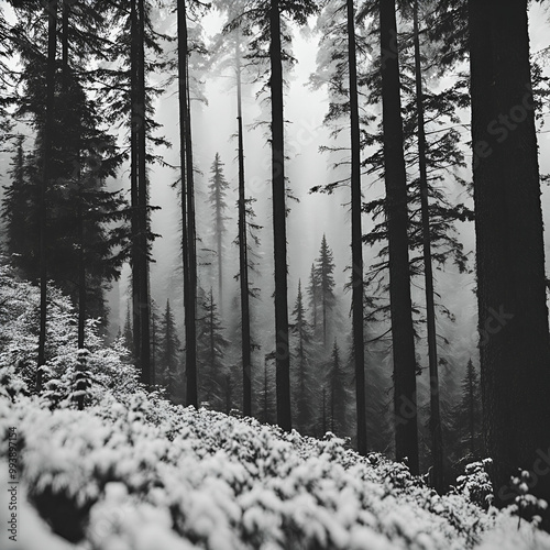 Obraz na płótnie forest in winter w salonie
