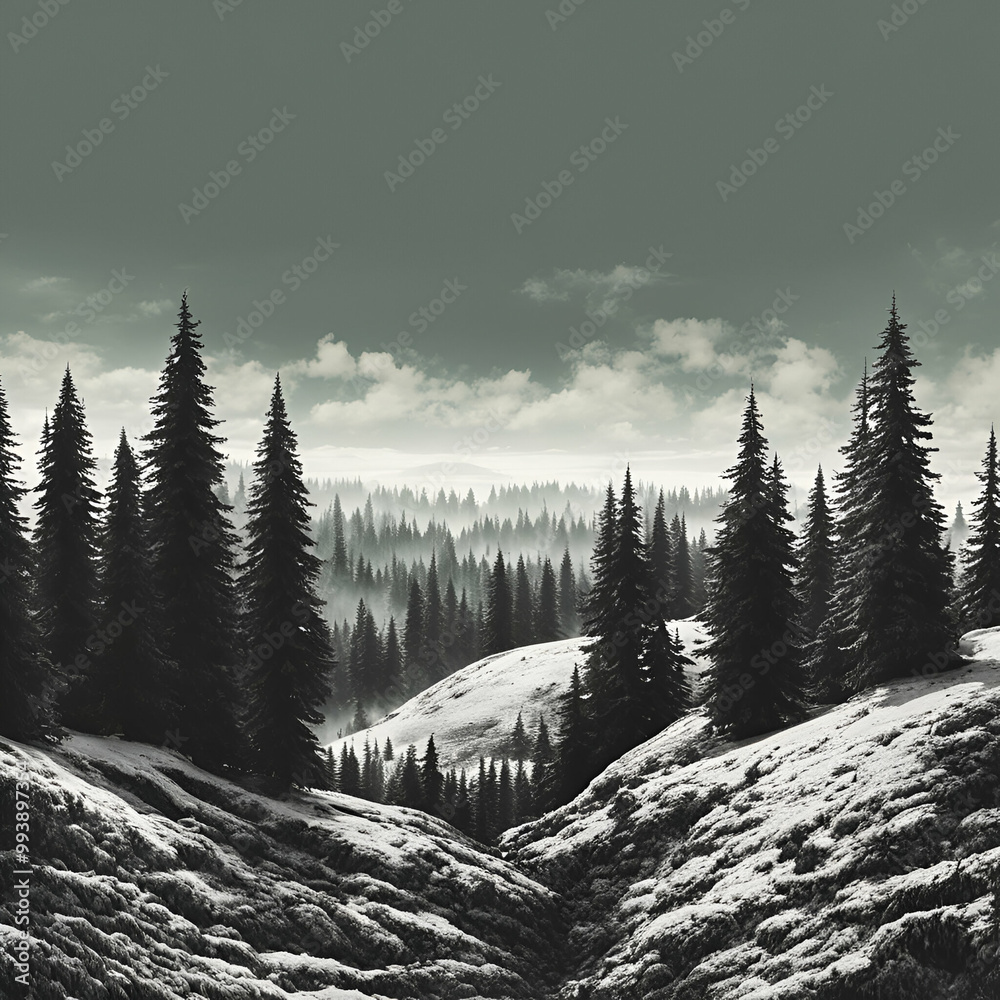 forest in the mountains