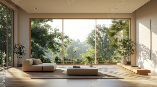 Minimalist interior design of modern living room