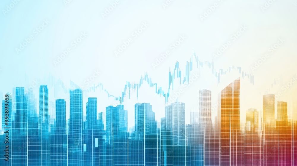 Cityscape with Financial Growth and Sustainability Cityscape with Financial Growth and Sustainability