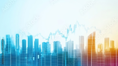 Cityscape with Financial Growth and Sustainability