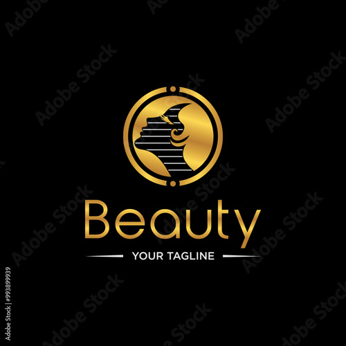 Beauty woman logo design for salon and makeover.