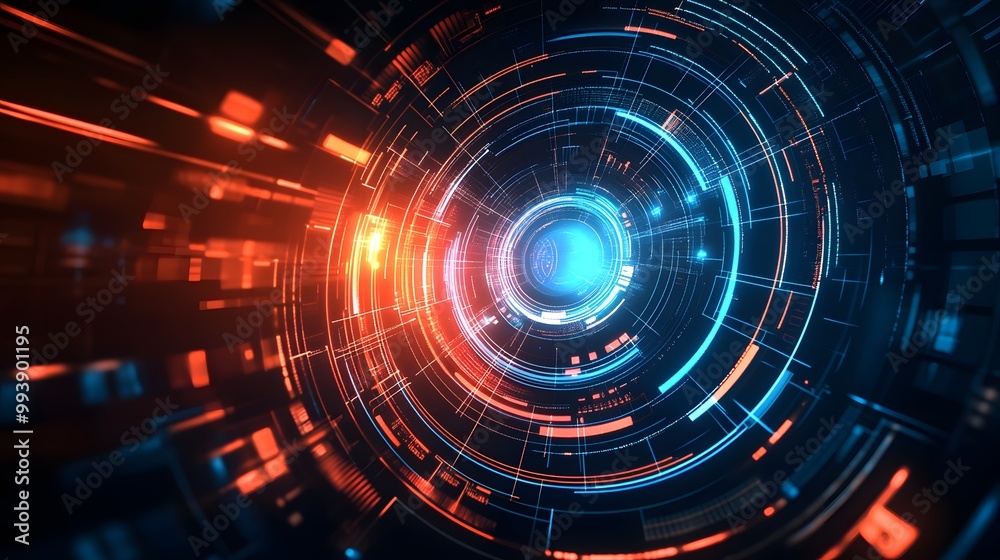 Abstract tech background. Futuristic technology interface. 